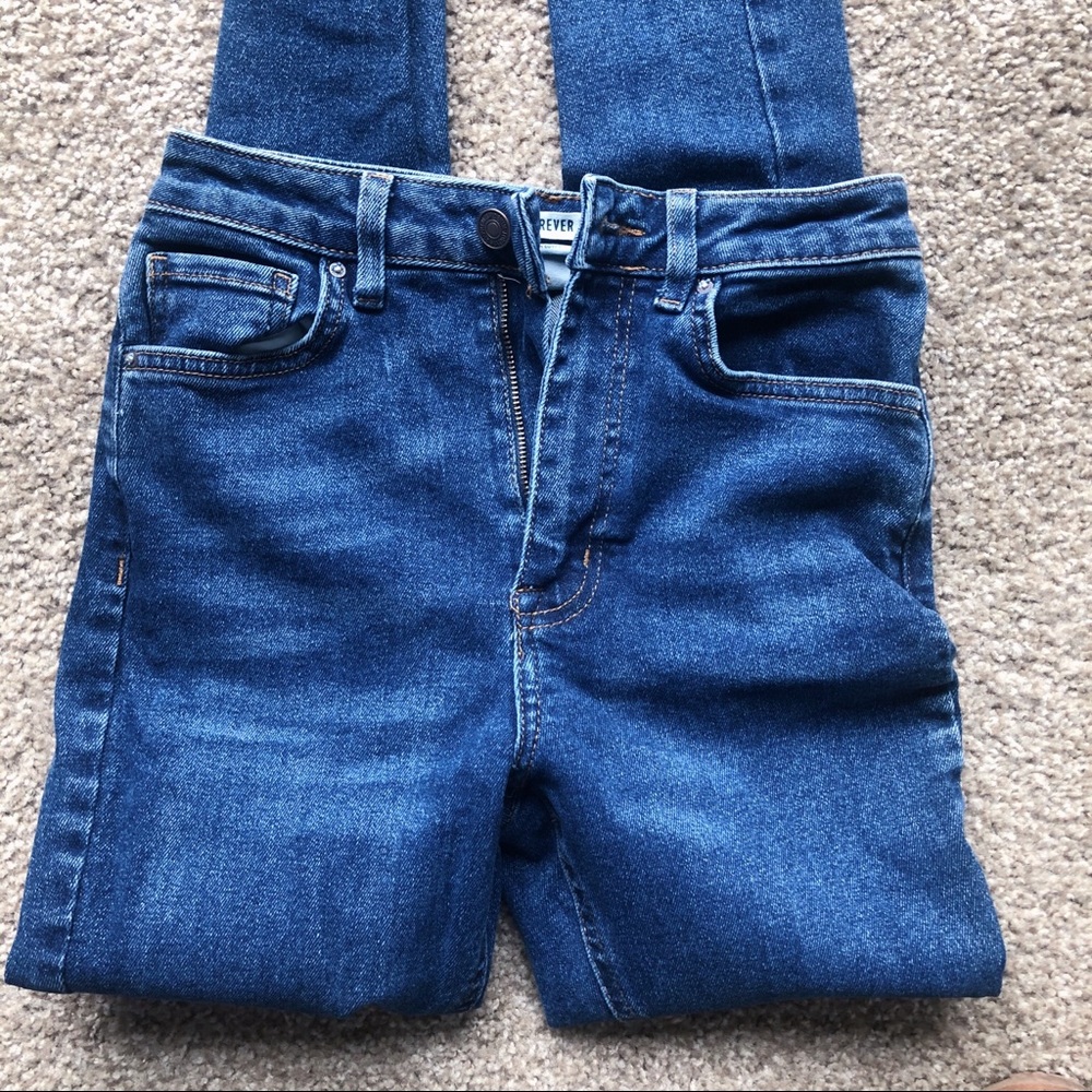 Forever 21 Dark High Rise Skinny Jeans